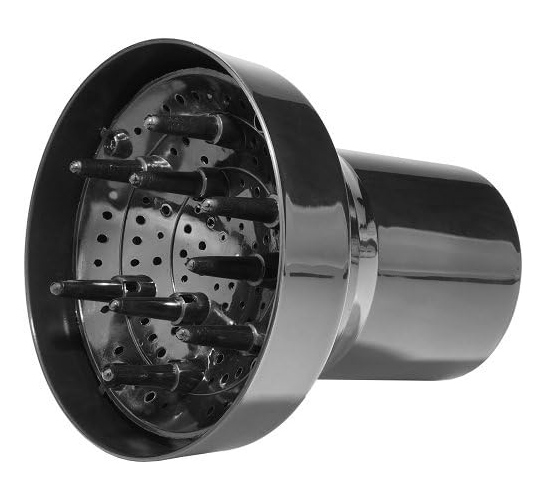 Universele diffuser/ softstyler als extra aanvulling op je haardroger om je krullen zo natuurlijk mogelijk te drogen en om zoveel mogelijk pluis te voorkomen. Met siliconen pinnen. Ideaal dus voor iedereen met (eigen ) krul of slag!<br />
Deze diffuser past op de Eti Turbodryer 2000.